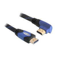 DELOCK Kabel HDMI A-A St/St gewinkelt links blau 2m