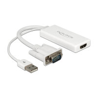 DELOCK Adapter VGA + Audio zu HDMI mit Kabel