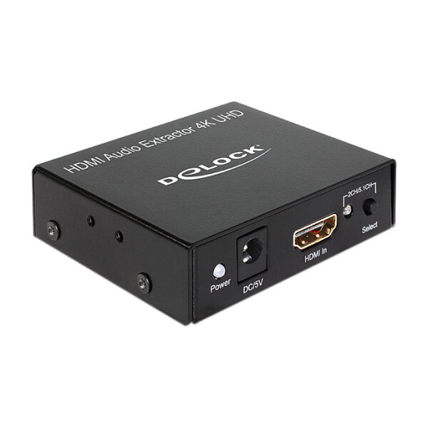DELOCK Adapter HDMI zu HDMI + Audio Extractor 4K