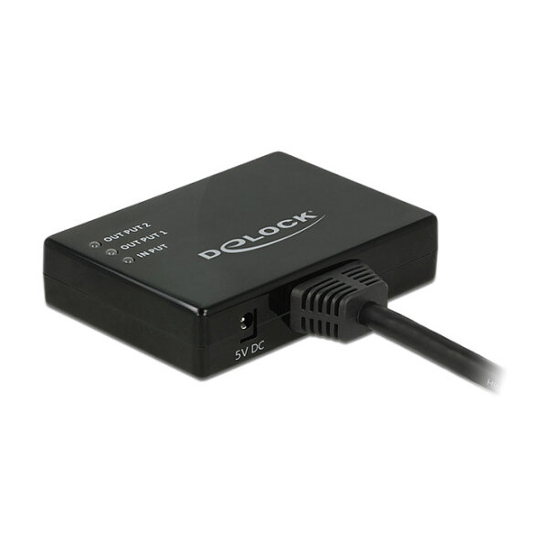DELOCK HDMI Splitter 1 x HDMI in > 2 x HDMI out 4K