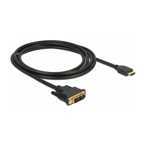 DELOCK Kabel DVI 18+1 Stecker > HDMI-A Stecker 2 m schwarz