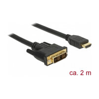 DELOCK Kabel DVI 18+1 Stecker > HDMI-A Stecker 2 m schwarz