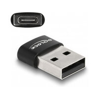 DELOCK USB 2.0 Adapter USB Typ-A St > USB Type-C Bu schwarz