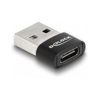 DELOCK USB 2.0 Adapter USB Typ-A St > USB Type-C Bu schwarz