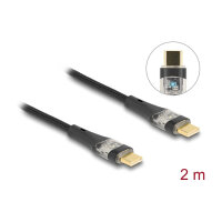 DELOCK USB 2.0 Typ-C St. zu St. transparent PD 3.0 100 W 2 m