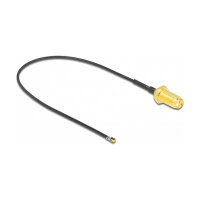 DELOCK Antennenkabel SMA Buchse zum Einbau zu MHF 4L LK Stecker 1.37 20cm Gewindelnge 10mm