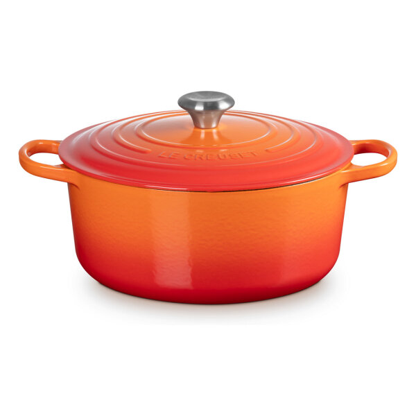 Le Creuset Signature Bräter rund 28 cm ofenrot