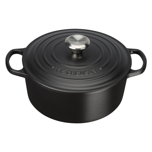 Le Creuset Signature Bräter rund 24 cm schwarz