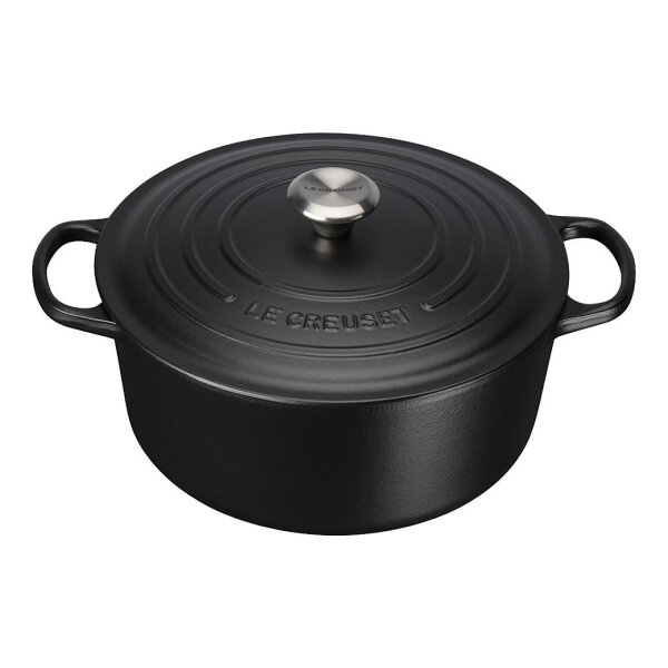Le Creuset Signature Bräter rund 28 cm schwarz