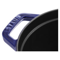 Staub La Cocotte 29cm oval dunkelblau. Gusseisen