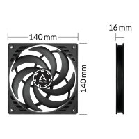 ARCTIC Lüfter 140x140x27mm P14 PWM PST Slim Profile