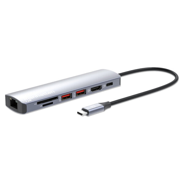 MANHATTAN 7-in-1 4K USB-C Dockingstation 1xHDMI 2xUSB 10Gb/s