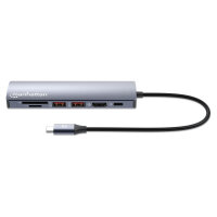 MANHATTAN 7-in-1 4K USB-C Dockingstation 1xHDMI 2xUSB 10Gb/s