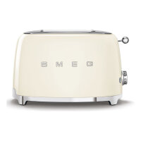 SMEG Toaster 2-Schlitz kompakt 50s Style TSF01CREU,...