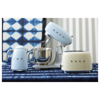 SMEG Toaster 2-Schlitz kompakt 50s Style TSF01CREU, Creme, Hochglanz