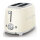 SMEG Toaster 2-Schlitz kompakt 50s Style TSF01CREU, Creme, Hochglanz