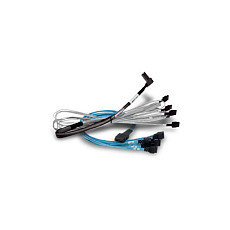RAID Broadcom Kabel 1x8 SFF-8654 to 2x4 SFF-8643 Mini-SAS HD 1m