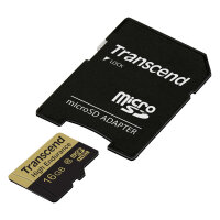 CARD _Transcend Hochbelastbare - Flash-Speicherkarte (microHC/SD-Adapter inbegriffen) - 16 GB