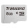 CARD microSD Card 8GB Transcend SDHC USD300S (ohne Adapter)