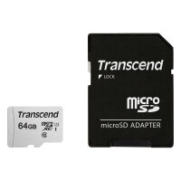 CARD microSD Card 64GB Transcend sdxc USD300S-A w/Adapter