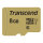 CARD microSD Card 8GB Transcend SDHC USD500S w/Adapter