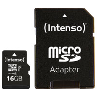 CARD Micro Card 16GB Intenso SD-HC UHS-I inkl. SD- Adapter retail