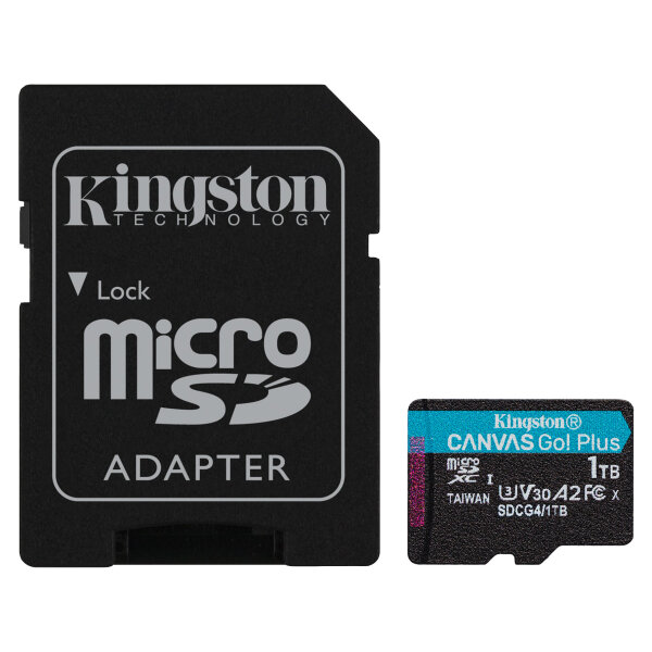 CARD Kingston 1TB microXC Canvas Go Plus Gen4 200MB/s A2 U3 V30 Card + Adapter