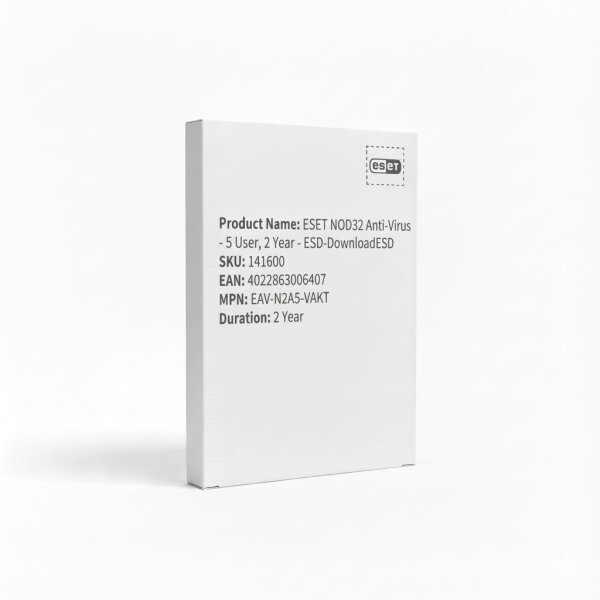 ESET NOD32 Anti-Virus - 5 User, 2 Year - ESD-Download