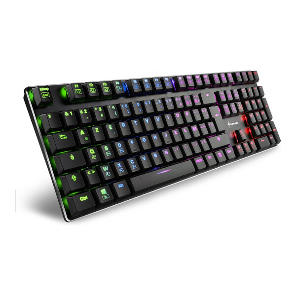 Sharkoon PureWriter RGB (schwarz. FR-Layout. Kailh Choc Low Profile Blue)