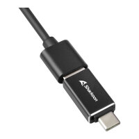 Sharkoon 3-Port USB 3.2 Gen 1 Alu Hub + Ethernet (schwarz)