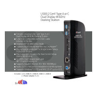 Club3D 4K Dockingstation 60Hz USB3 ->6xUSB3/2xDP/LAN/Audio black