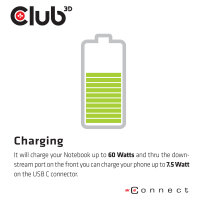 Club3D 4K ChargingDock USB-C ->6xUSB3/2xDP/HDMI/LAN/Audio