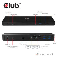 Club3D 4K ChargingDock USB-C ->6xUSB3/2xDP/HDMI/LAN/Audio