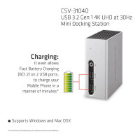 Club3D 4K Mini-Dockingst USB3 ->4xUSB3/HDMI/DVI/LAN silber