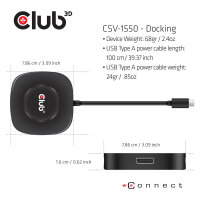 Club3D MST-Hub USB 3.2 Typ C > 3x DisplayPort 1.4 St/Bu retail