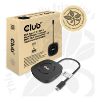 Club3D MST-Hub USB 3.2 Typ C > 3x DisplayPort 1.4 St/Bu retail