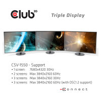 Club3D MST-Hub USB 3.2 Typ C > 3x DisplayPort 1.4 St/Bu retail