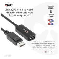 Club3D Adapter DisplayPort 1.4 > HDMI HDR 8K60Hz aktiv...