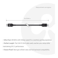 Club3D DP-Kabel 2.1 DP54 zertifiziert 3m 8K120Hz St/St retail