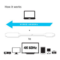 Club3D Kabel USB 3.1 Typ C > HDMI 2.0 UHD 1.8m aktiv St/St
