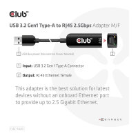 Club3D Adapter USB 3.2 Typ A > RJ45 2.5Gb
