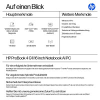 HP ProBook 4 G1i 16 Intel Core Ultra 7 255U 40.64cm 16Zoll WUXGA 32GB 1TB/SSD W11P SmartBuy 1J Gar (DE)