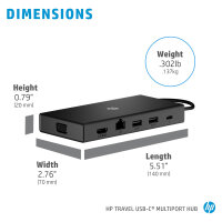 D HP Travel USB C Multi Port Hub (P)