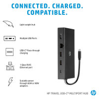 D HP Travel USB C Multi Port Hub (P)