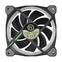 140mm Thermaltake Riing Plus 14 LED RGB Radiator Fan TT Premium Black 3 Pack