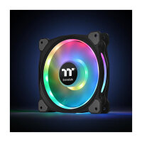 120mm Thermaltake Riing Duo 12 RGB Radiator Fan 3 Pack Black