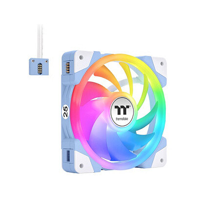 140mm Thermaltake SWAFAN EX14 ARGB PC Cooling Fan Hydrangea Blue TT Premium Edition 3 Fan Pack