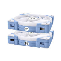 140mm Thermaltake SWAFAN EX14 ARGB PC Cooling Fan Hydrangea Blue TT Premium Edition 3 Fan Pack