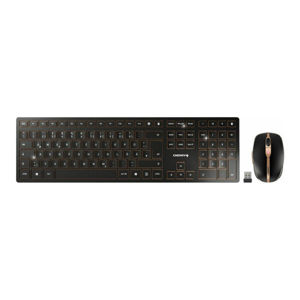 Cherry Desktop-Set DW 9100 Slim Wireless IT-Layout s/b