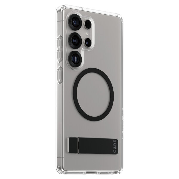 CARE Feature Case Clear w. Kickstand & QI Galaxy S25 Ultra